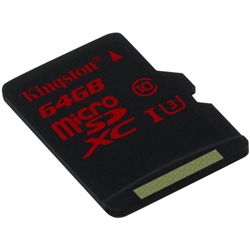 64GB microSDXCJ[h UHS-I speed class 3 (U3) 90R/80W SD Adapter SDCA3/64GBSP