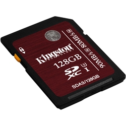 128GB SDXCJ[h UHS-I Speed Class 3 R:90MB/b W:80MB/b SDA3/128GB