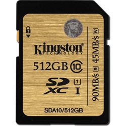 512GB SDXCJ[h Class10 UHS-1 Ultimate R:90MB/b W:45MB/b SDA10/512GB