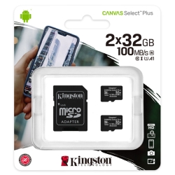 32GBx2Zbg Canvas select Plus microSDHCJ[h Class10 UHS-1 U1 V10 A1 SDA_v^1t SDCS2/32GB-2P1A