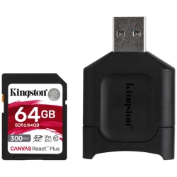 Canvas React Plus SD Kit 64GB Class 10 UHS-II U3 V90 SDXCJ[h + MobileLite Plus USB reader Kit MLPR2/64GB