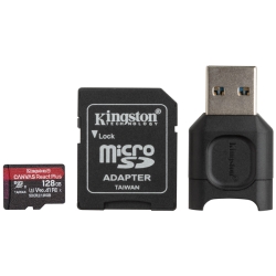 Canvas React Plus microSD Kit 128GB Class 10 UHS-II U3 V90 A1 microSDXCJ[h + SD adapter + MobileLite Plus USB reader Kit MLPMR2/128GB