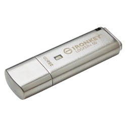 キングストン 256GB セキュリティUSB3.2 Gen1 フラッシュドライブ IronKey Locker+ 50 IKLP50/256GB
