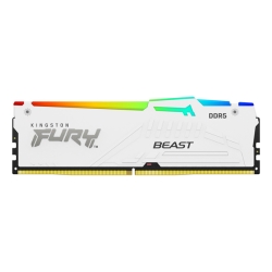 キングストン 128GB DDR5 5600MT/s CL40 DIMM (Kit of 4) FURY Beast White RGB XMP KF556C40BWAK4-128