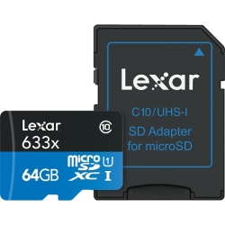 High-Performance 633x microSDXC UHS-IJ[h SDA_v^[t 64GB LSDMI64GBBJP633A
