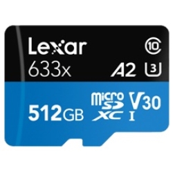 microSDXCJ[h 633X 512GB Class10 UHS-I U3 V30 LSDMI512BBJP633A