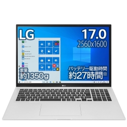 LG gram 17C` 27ԁE1350gEčhȐMILKi(intel i7 1165G7/4RA/2560×1600/Iris Xe/16GB/NVMe 1TB/Windows10 Home/OfficeȂ/Silver) 17Z90P-KA79J