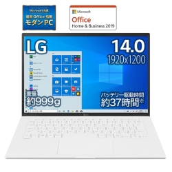 LG gram 14C` 37ԁE999gEčhȐMILKi(intel i5 1135G7/1920×1200/Iris Xe/8GB/NVMe 512GB/Windows10 Home/OfficeH&B 2019/White) 14Z90P-KA54J1