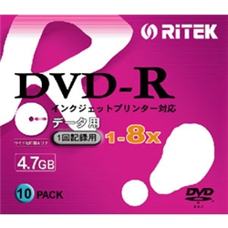 RITEK f[^pDVD-R 4.7GB 8{ 10P[X RITEK D-R8X10PWN