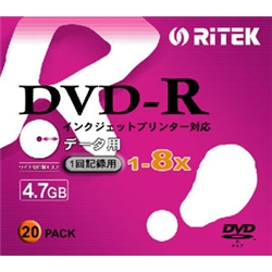 RITEK f[^pDVD-R 4.7GB 8{ 20P[X RITEK D-R8X20PWN