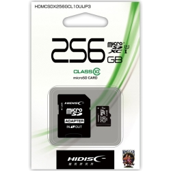 【クリックで詳細表示】HIDISC microSDXCカード UHS-I Class10 256GB HDMCSDX256GCL10UIJP3