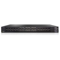 Spectrum-2 based 200GbE 1U Open Ethernet Switch with ONIE、32 QSFP56 ports、2 Power Supplies (AC)、x86 CPU、standard depth、P2C airflow、Rail Kit MSN3700-VS2FO