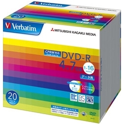 DVD-R 4.7GB CPRM PCf[^p 16{Ή 20XP[X Ch\ DHR47JDP20V1