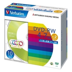 DVD-RW 4.7GB PCf[^p 2{Ή 10XP[X J[~bNX DHW47NM10V1