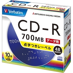 CD-R 700MB PCf[^p 48{Ή 15mmP[X10 _t[x SR80FB10V1