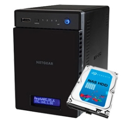 NETGEAR ReadyNAS RN104 + NAS用HDD 3TB✕4