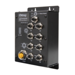 ORing 鉄道向けEN50155準拠 非管理型8ポートイーサネットスイッチ DC110V入力 TGXS-1080-M12