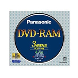 パナソニック DVD-RAMディスク 4.7GB（片面/3倍速） カートリッジ付 LM