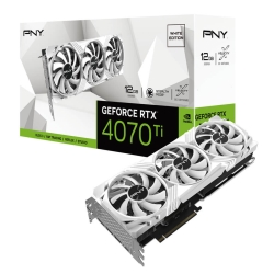 グラフィックボード PNY GeForce RTX4070Ti 12GB VERTO LED 3FAN White Edition VCG4070T12TFWXPB1