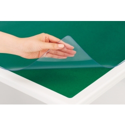 プラス デスクマット あんしん ななめカットシリーズ DM-147AW RoHS2対応 環境ホルモン配慮素材 Wタイプ(下敷付) W1390×D690mm 41120