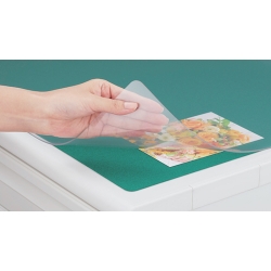 プラス デスクマット OAタイプ DM-167LW マウス対応 厚手1.8mm Wタイプ(下敷付) W1590×D690mm 41361