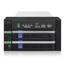 2.5/3.5C` SATA HDD/SSDڗpRAIDjbg 2 x 5.25C`xCTCY RAID 1 & JBOD[hΉ