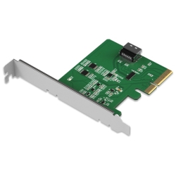 ICYDOCK �M���␳�pRedriver���� PCIe 5.0 x4�X���b�g �Ή� MCIO 4i�iSFF-TA-1016�j �ϊ��A�_�v�^�J�[�h