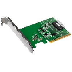 ICYDOCK �M���␳�pRedriver���� PCIe 4.0 x8�X���b�g �Ή� SlimSAS 8i�iSFF-8654�j �ϊ��A�_�v�^�J�[�h