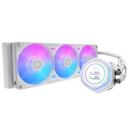 MasterLiquid 360 Atmos II LCD White/360mmN[[/zCg/A^C\ΉLCD/Intel LGA1851/1700/1200/1156/1155/1151/1150/AMD AM5/AM4Ή