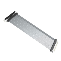 Riser Cable PCIe 5.0 x16 300mm/PCIe 5.0���C�U�[�P�[�u��/�z���C�g/�D�ꂽ�f�[�^�`�����\�A�_��A�����Ē����I�ȑϋv��������/�P�[�u����300mm