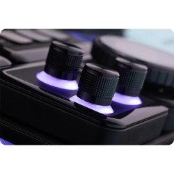 MasterHUB 3xKnob/�R���g���[���f�o�C�X�uMasterHUB�v�Ή����W���[��/�e�m�u������n�u�Ƃ��ċ@�\���A�N���G�C�e�B�u��Ƃ�Ɩ��E�I�[�f�B�I�̃X���[�Y�Ȕ��������\