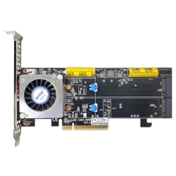 PCIe 4.0 x8 Tri [hΉn[hEFARAIDJ[h NVMe M.2 SSD x 2{ڃf RAID0/1/JBOD/Single