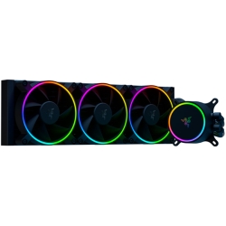 Razer Hanbo Chroma - RGB AIO Liquid Cooler 360MM (aRGB Pump Cap) 360mmWG^[f ȈՐ Intel:LGA1151/1150/1155/1156/2011/2011-3/2066/1200/1700 AMD AM4 RC21-01770200-R3M1