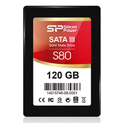 【SSD】Slim S80 SATA3準拠6Gb/s 2.5インチ 7mm Phisonコントローラー搭載 120GB SP120GBSS3S80S25JA