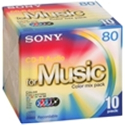 SONY 日本製 録音用CD-Rオーディオ 80分 カラーMix 10枚P 10CRM80CRAX