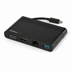 StarTech.com USBType-C接続マルチアダプタHDMI/VGA対応1xUSB-AMac/Windows/Chrome対応4K1xUSB-AポートGbEポート DKT30CHVCM