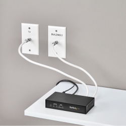 StarTech.com ギガビットイーサネット対応同軸IP延長器セット 最大伝送