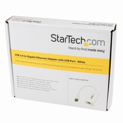 StarTech.com USB3.0-ギガビットイーサネット有線式LANアダプタ(USBポートx1付き)ホワイト10/100/1000MbpsNICネットワークアダプタUSB3.0(オス)-RJ45(メス) USB31000SPTW StarTech.com USB3.0-ギガビットイーサネット有線式LANアダプタ(USBポートx1付き)ホワイト10/100/1000MbpsNICネットワークアダプタUSB3.0(オス)-RJ45(メス) USB31000SPTW