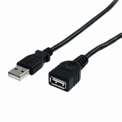 91cmブラックUSB2.0延長ケーブルUSBAオス-USBAメスHighSpeedUSB2.0480Mbps対応USB1.1との下位互換性
