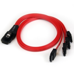 SFF-8087 - 4x SATAo[XP[u/50cm/Mini SAS - 4|[gSATA/ڑp