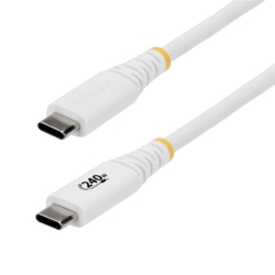USB-C�P�[�u��/1m/USB 2.0/Type-C/240W 5A/USB-IF/�z���C�g/�����[�d �f�[�^�]��
