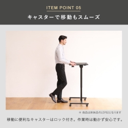 STARPLATINUM 快適ワークの昇降デスク 手動式 LD703 ナチュラル/ホワイト TVSOFLD703NAW