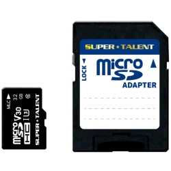 UHS-I 高耐久 3D MLC NAND採用 microSDHCメモリーカード 32GB Class10 変換アダプタ付 ST32MSU3PD