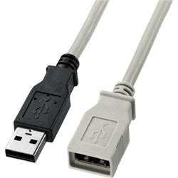 USB延長ケーブル(5m・ライトグレー) KU-EN5K