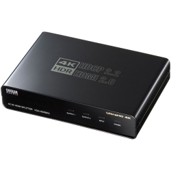 4K/60Hz・HDR対応HDMI分配器(2分配) VGA-HDRSP2