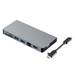 USB Type-C hbLOnu(VGAEHDMIELAN|[gESDJ[h[_[t) USB-3TCH13S