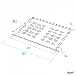 サンワサプライ EIA用スリット付棚板(1U・ブラック) CP-SVNT1UBKA サンワサプライ EIA用スリット付棚板(1U・ブラック) CP-SVNT1UBKA