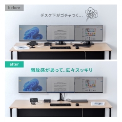 サンワサプライ モニターアーム(3画面・横並び) CR-LAC312BK