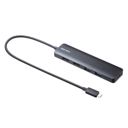 サンワサプライ USB Type-C ドッキングステーション USB-5TCHHPS22BK