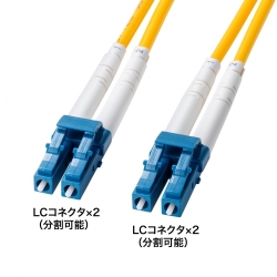 補強メガネ型光ファイバケーブル(シングルモード、LC×2-LC×2、3m) HKB-HLCLC1-03